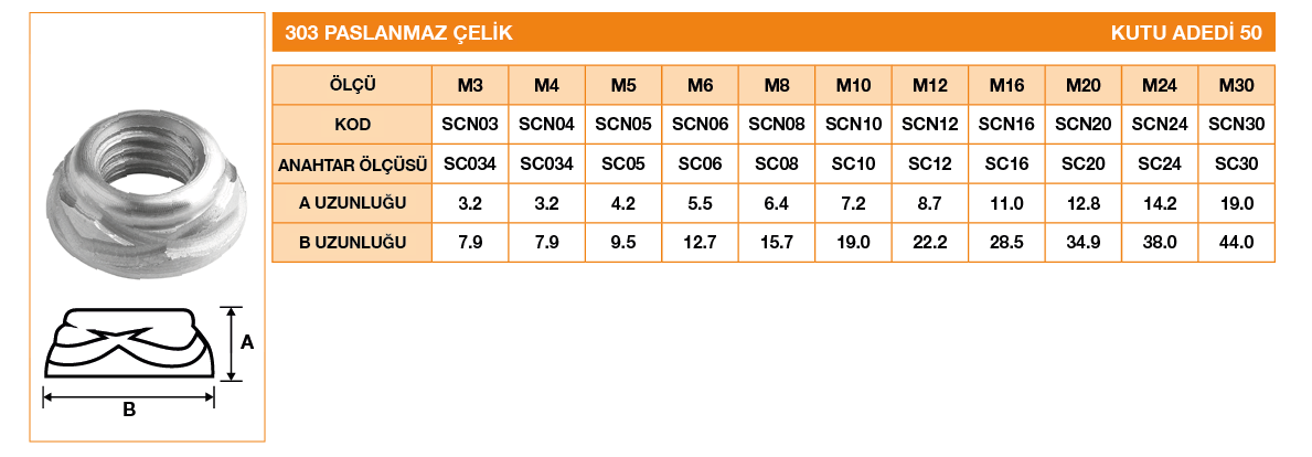 SCROLL™ GÜVENLİK SOMUNU